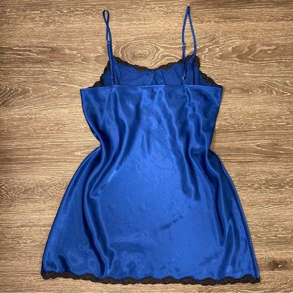 Vintage Morgan Taylor Intimates Blue Slip Dress, Women’s size Large - Picture 5 of 5